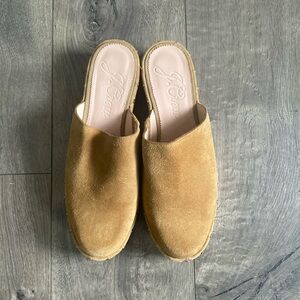 J. Crew Womens Dakota Clogs/ Mule Suede Slides - Size 10